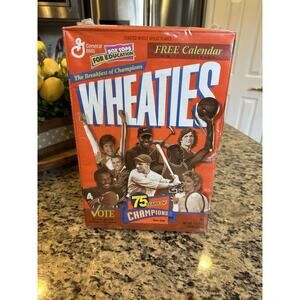 Wheaties Box 75 Years Of Champions 1924-1999 Plastic Sealed Tiger Woods Sealed